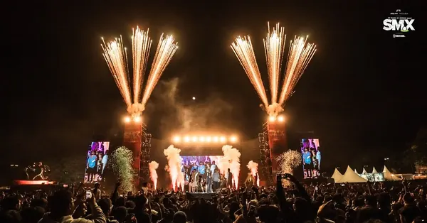 Seedhe Maut — For Skillbox · pyrotechnics over the crowd, Bhopal